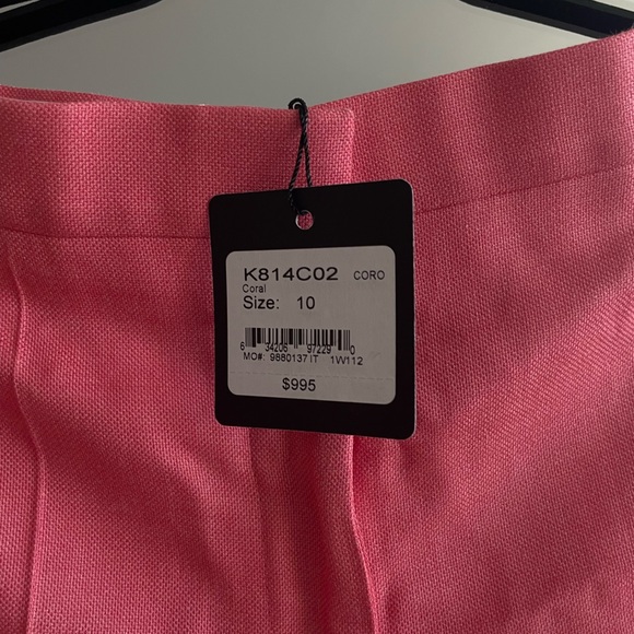 ST. JOHN  Italy Silk And Wool Blend Notch Collar Jacket With Pockets and PANTS - Picture 11 of 13